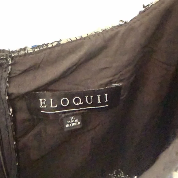 Eloquii Flare Tweed Mini Jumper Blue & Black Fit & Flare Dress Womens Sz 16 NWT - Picture 4 of 10